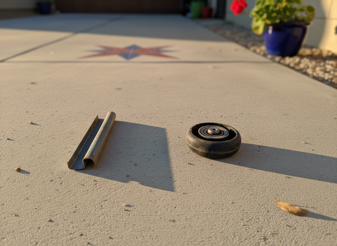 Can a noisy or uneven door be repaired? It may be possible, depending on the cause. Tracks, rollers, and other components can affect door movement, so the probl