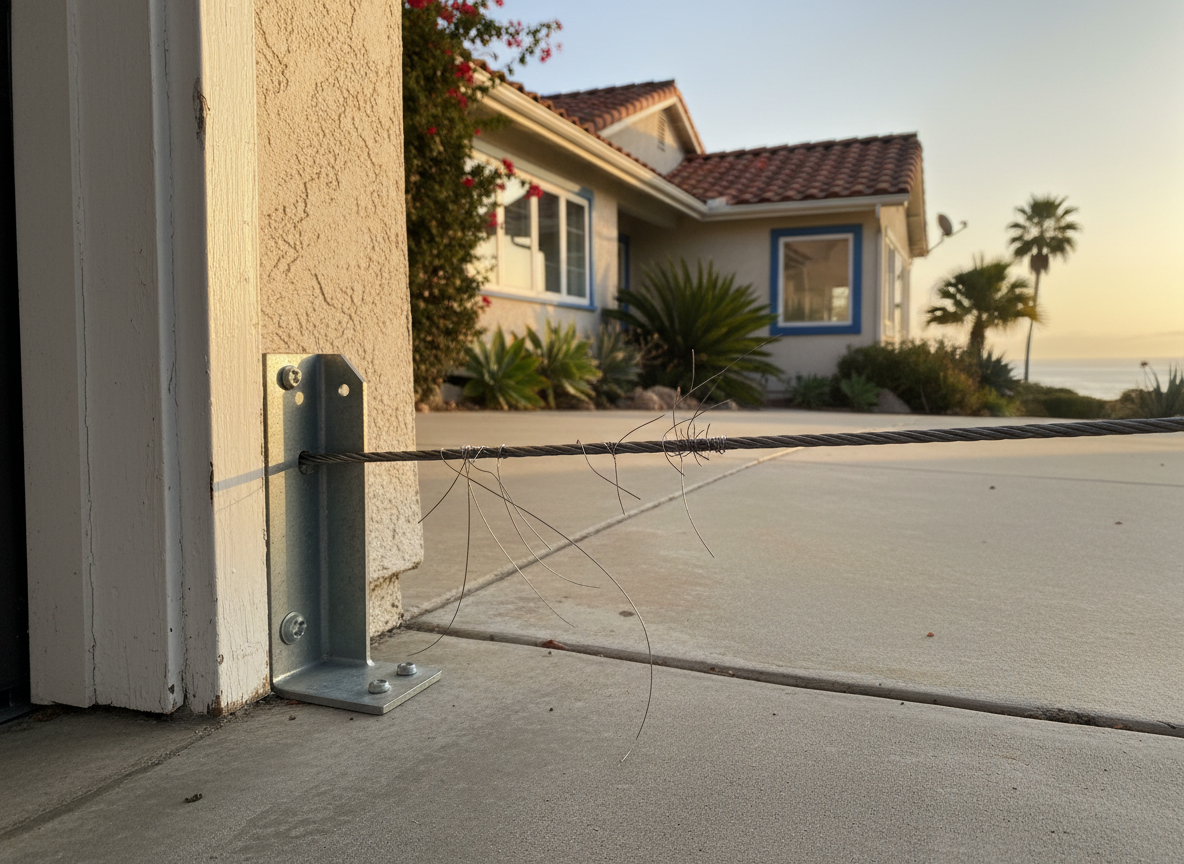 Can a damaged spring or cable be a safety concern? Yes. Springs and cables can be under tension. Do not try to adjust or replace a damaged one yourself; keep cl