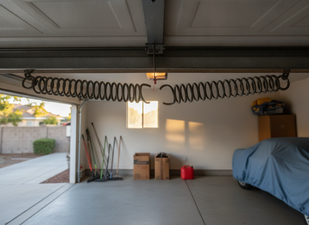 The type of work needed A maintenance visit, an opener repair, and a broken spring replacement are different kinds of work. The service required is the main det