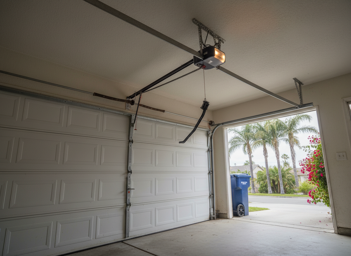 What if the opener runs but the door does not move properly? The problem may involve the opener, the door, or its hardware. Describe what the opener does and ho