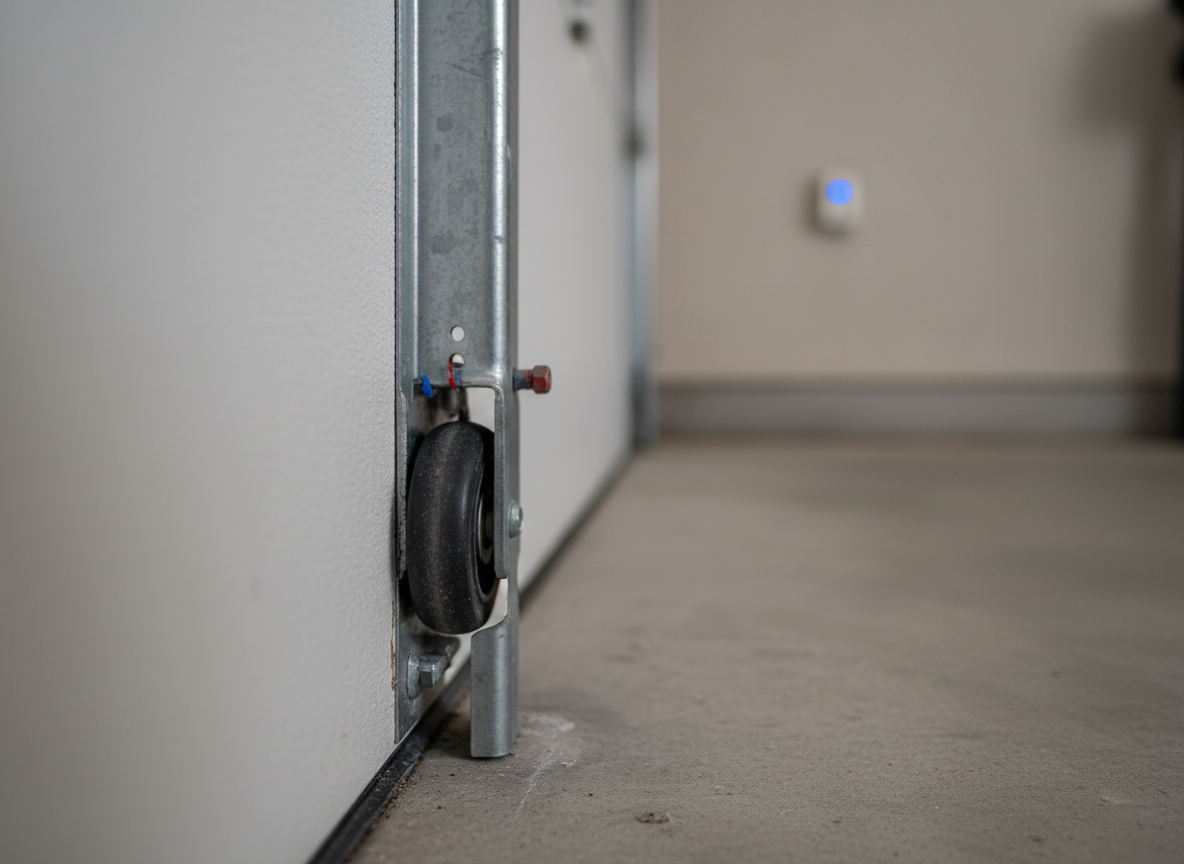 Can I try to fix a stuck door myself? You can observe the door and share its position and symptoms, but do not force it or work on tensioned components. A profe