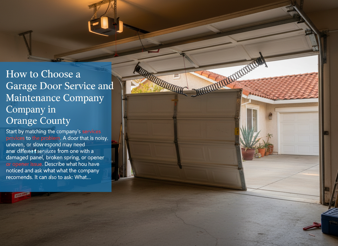 What should you look for in a garage door maintenance company?