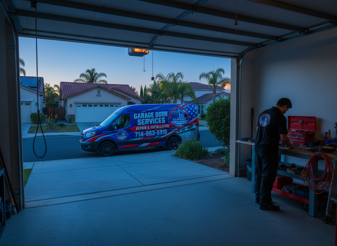 What are signs of a possible garage door cable problem?
