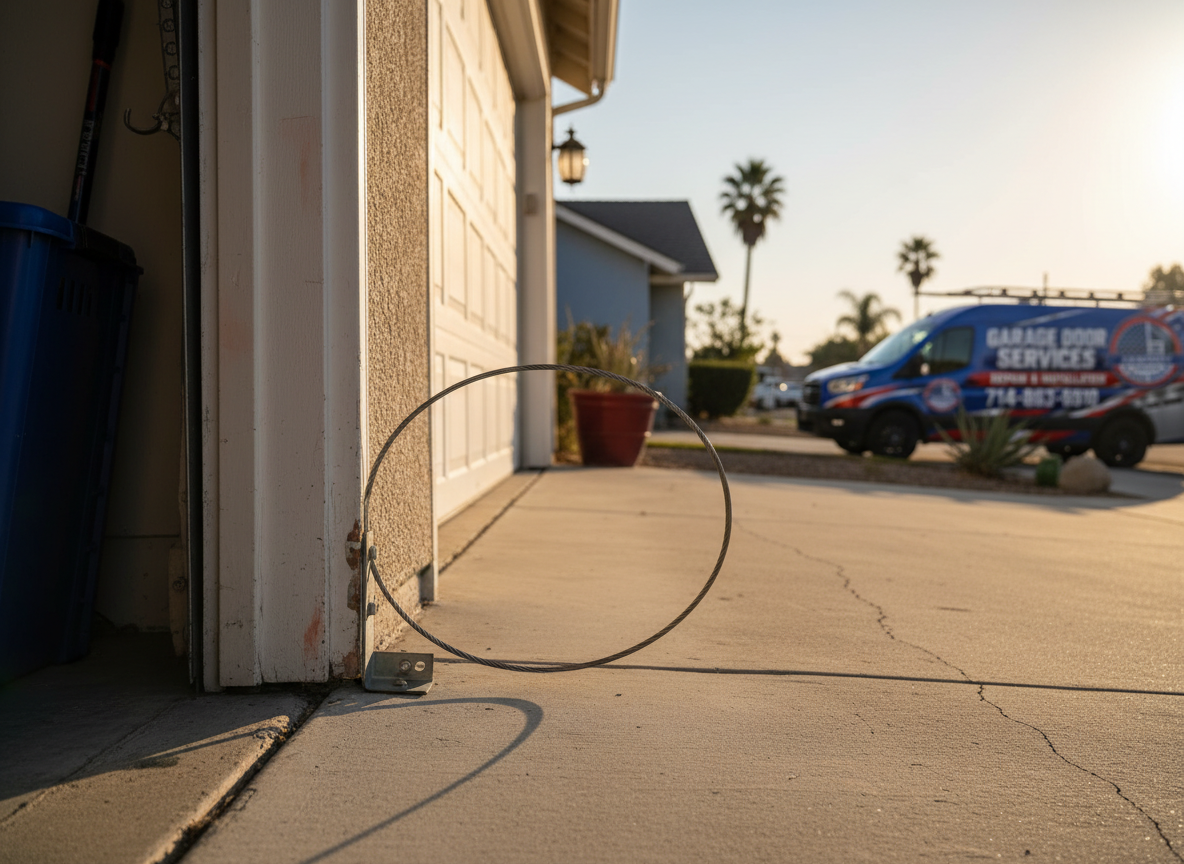 Can I repair a broken spring or cable myself? Spring and cable work can be hazardous because these components may be under tension. Do not attempt to adjust or 