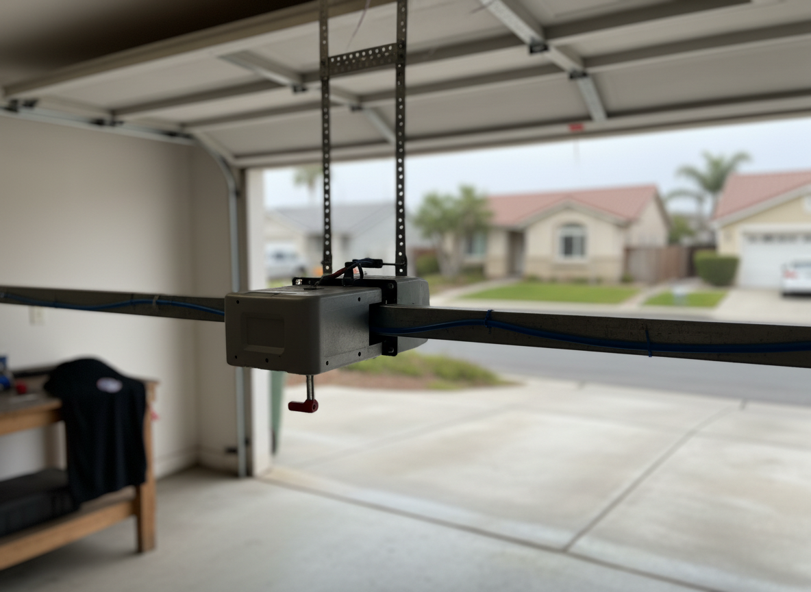 Can an opener problem be repaired? Opener repair and installation are among the services offered. Describe what happens when you use the opener, including wheth