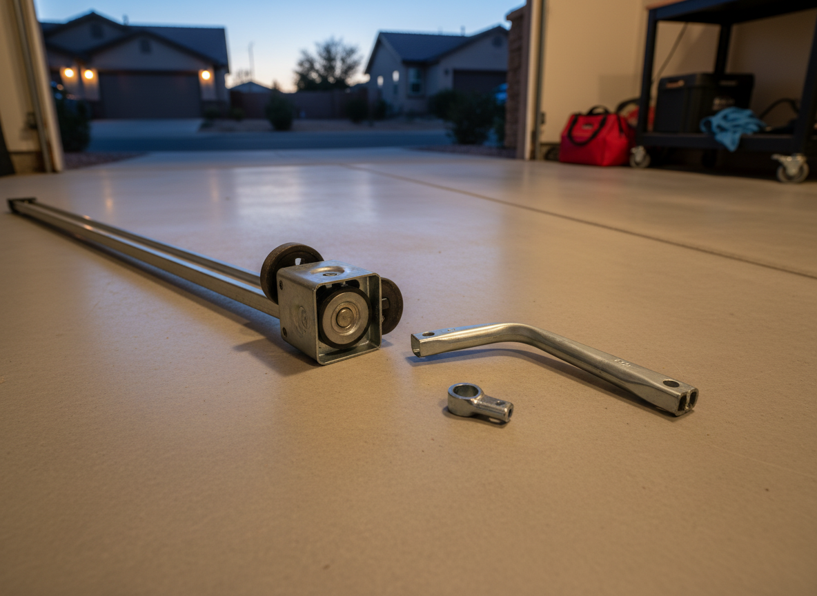 Can you help if the opener works but the door does not move properly? Opener repair is available, along with repairs for other door components. Explain what the
