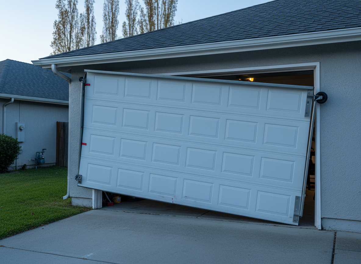 Mistake 2: Continuing to operate a door that moves unevenly