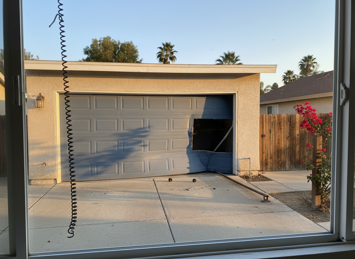What details should I have ready when I contact the business? Explain whether the door opens, closes, or moves at all; mention unusual sounds or visible damage;